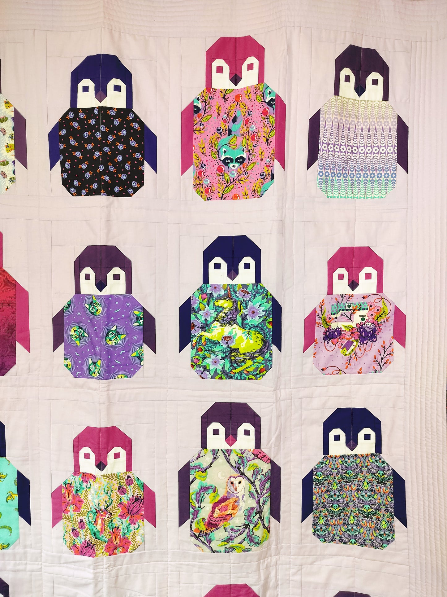 Purple Penguins Quilt