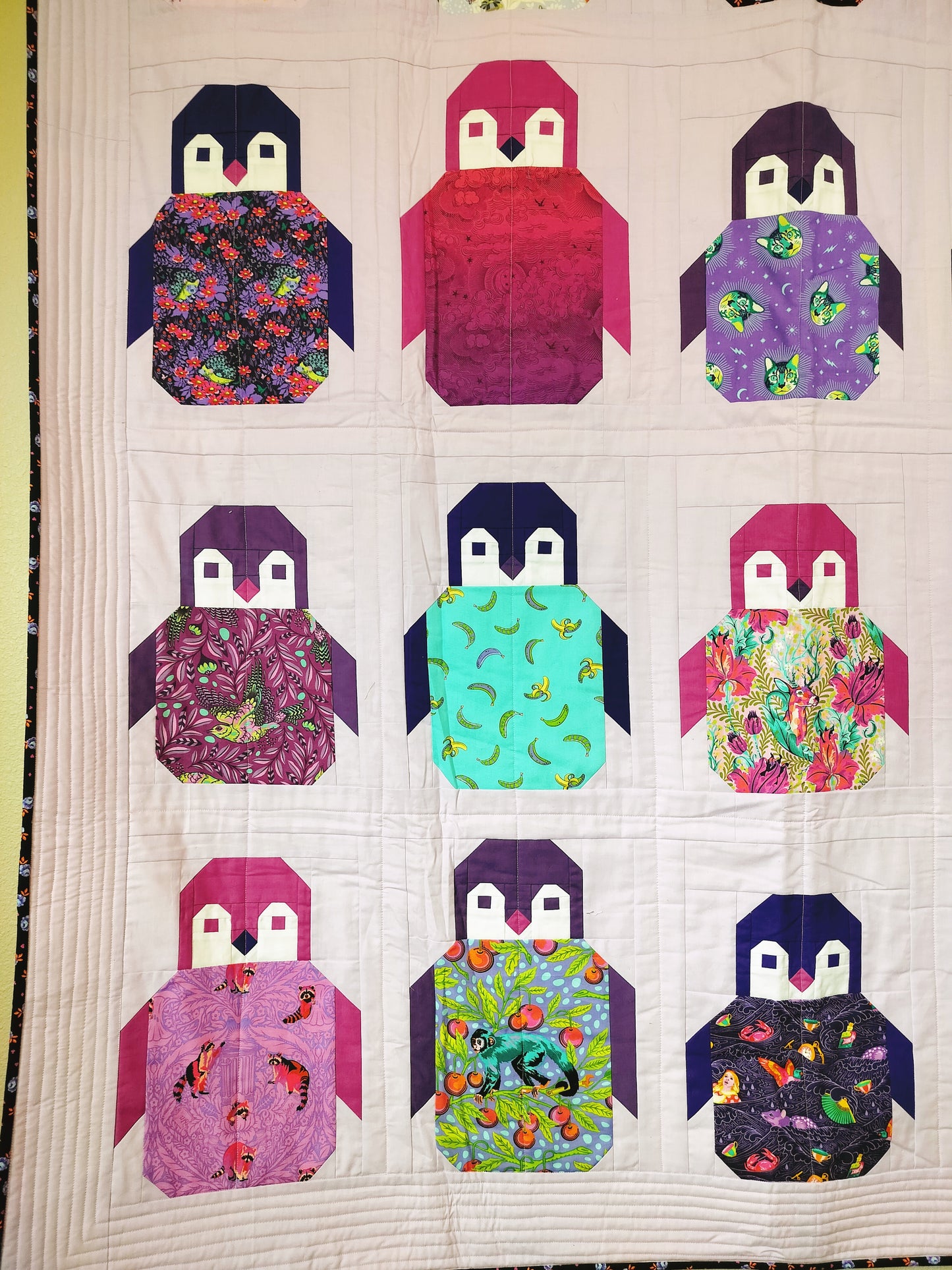 Purple Penguins Quilt