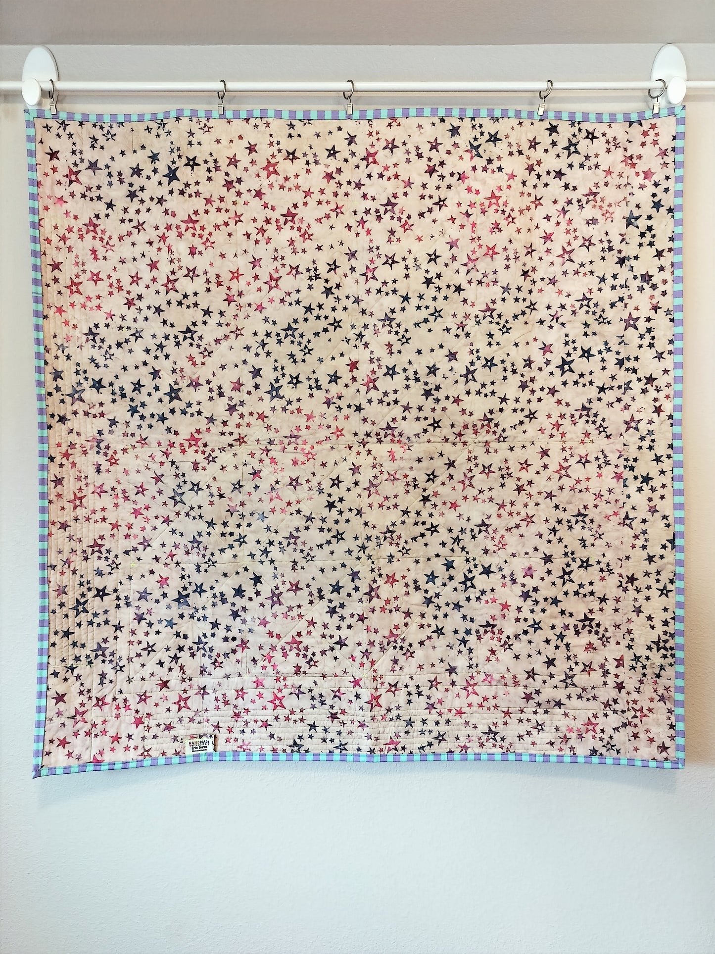 Black and Neon Galaxy Quilt