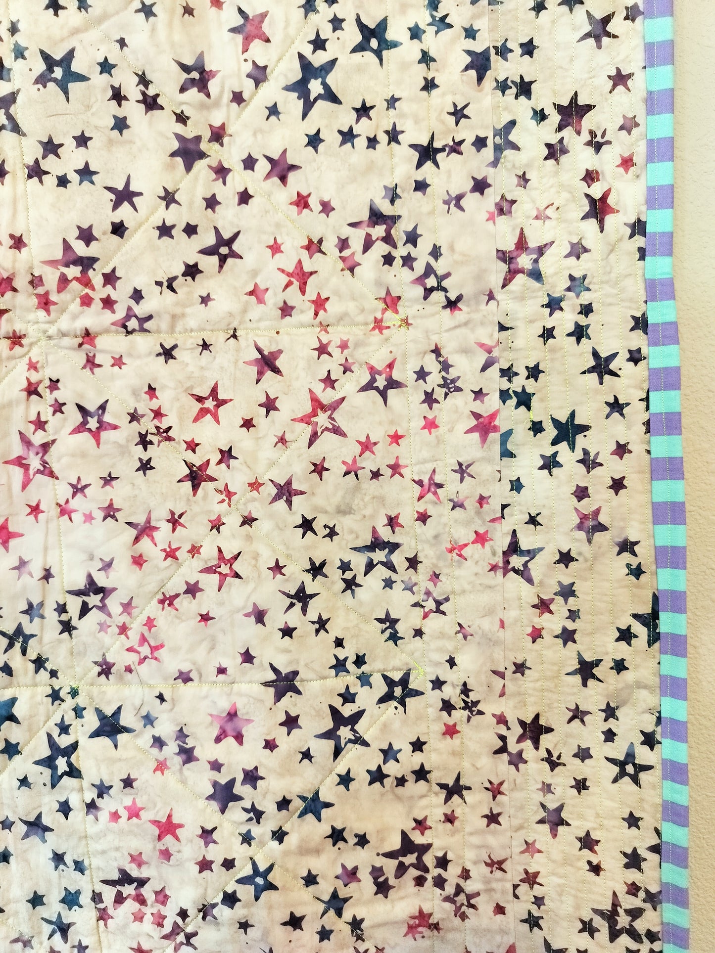 Black and Neon Galaxy Quilt