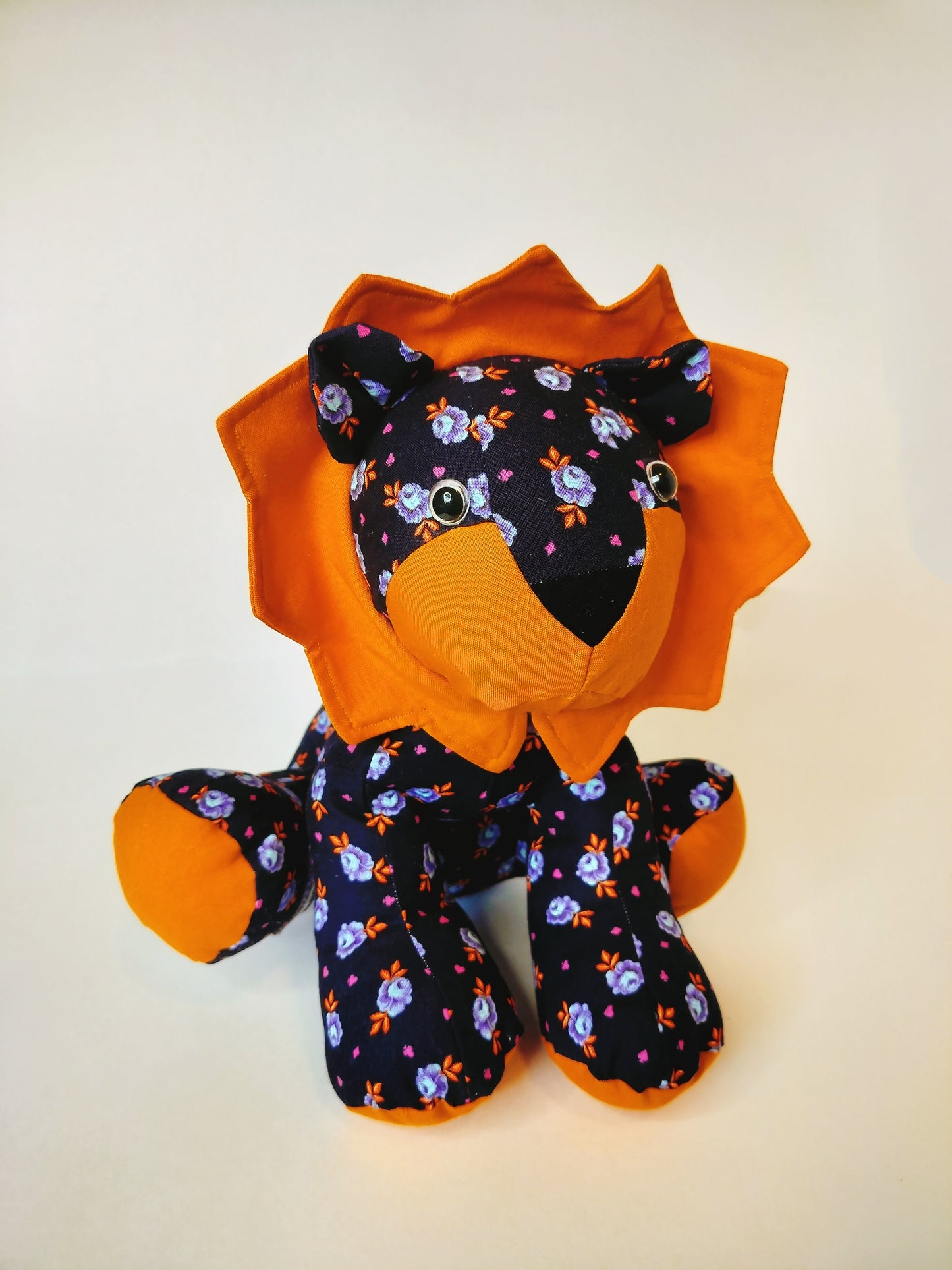 Purple Orange Lion Stuffed Animal