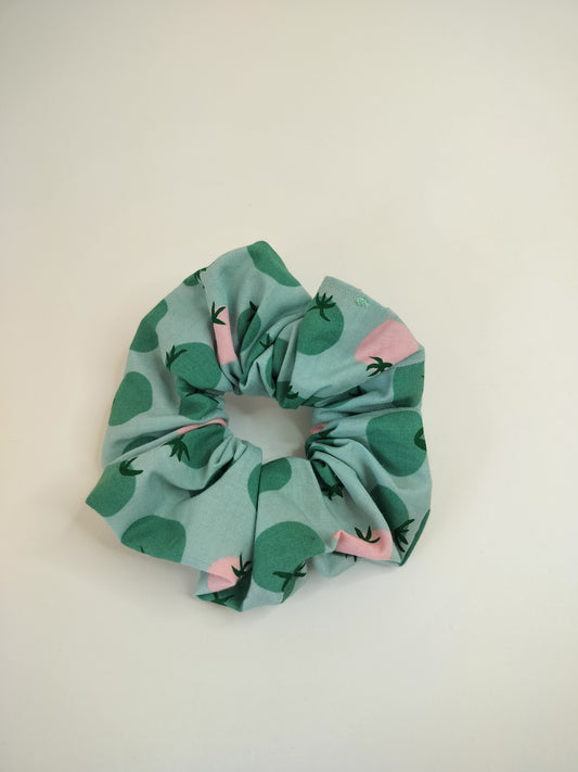 Teal Tomatoes Scrunchie