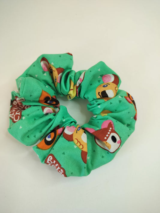 Green Animal Crossing Scrunchie