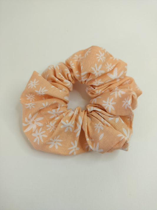 Floral Peach Scrunchie