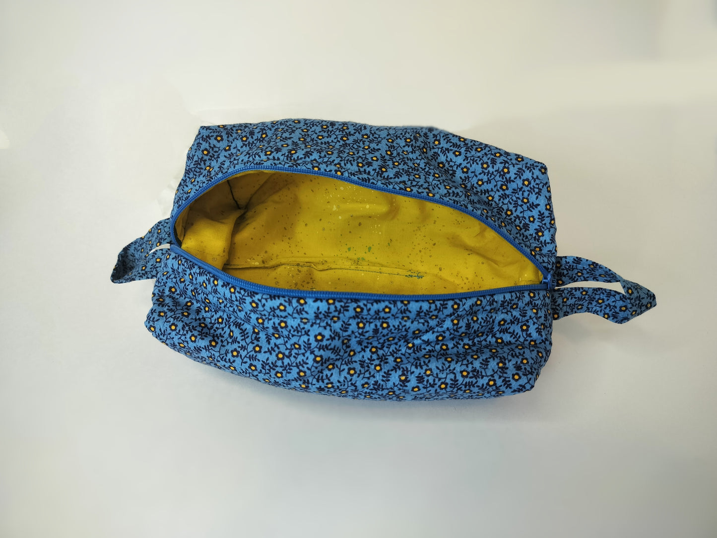 Blue Flowers Quilted Box Bag