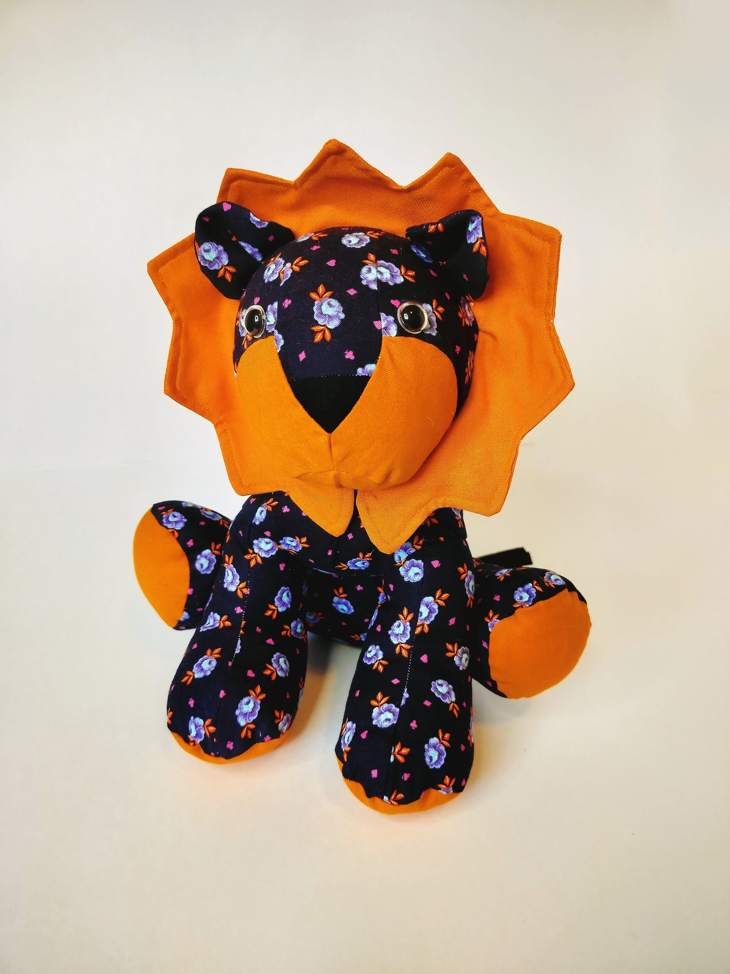 Purple Orange Lion Stuffed Animal